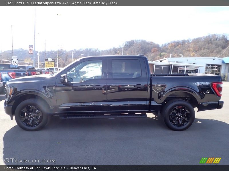 Agate Black Metallic / Black 2022 Ford F150 Lariat SuperCrew 4x4