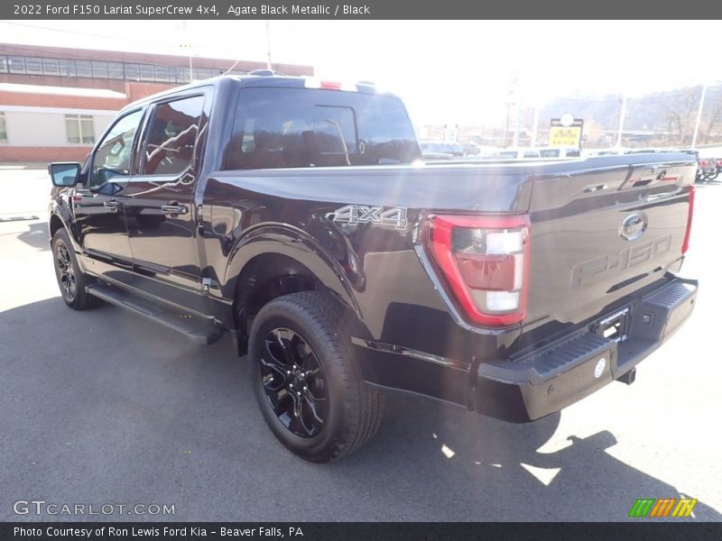 Agate Black Metallic / Black 2022 Ford F150 Lariat SuperCrew 4x4