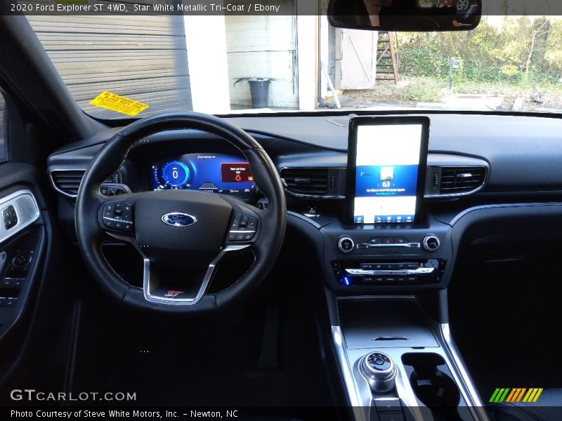 Star White Metallic Tri-Coat / Ebony 2020 Ford Explorer ST 4WD