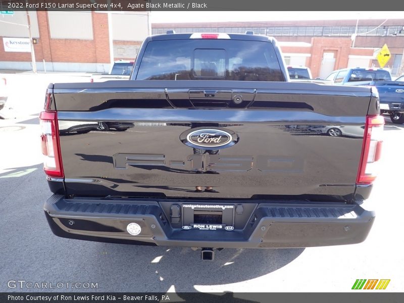Agate Black Metallic / Black 2022 Ford F150 Lariat SuperCrew 4x4