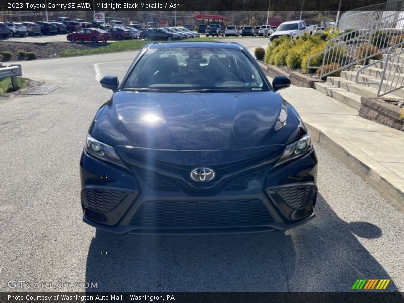 Midnight Black Metallic / Ash 2023 Toyota Camry SE AWD