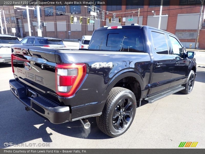 Agate Black Metallic / Black 2022 Ford F150 Lariat SuperCrew 4x4