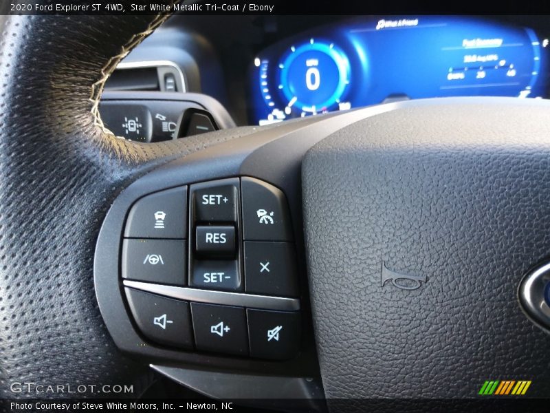 Star White Metallic Tri-Coat / Ebony 2020 Ford Explorer ST 4WD
