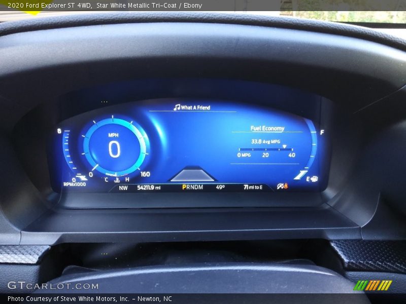 Star White Metallic Tri-Coat / Ebony 2020 Ford Explorer ST 4WD