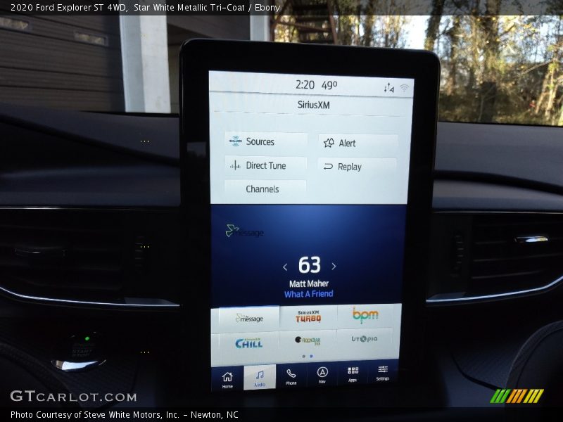 Star White Metallic Tri-Coat / Ebony 2020 Ford Explorer ST 4WD