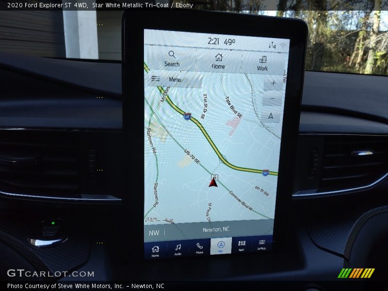 Star White Metallic Tri-Coat / Ebony 2020 Ford Explorer ST 4WD