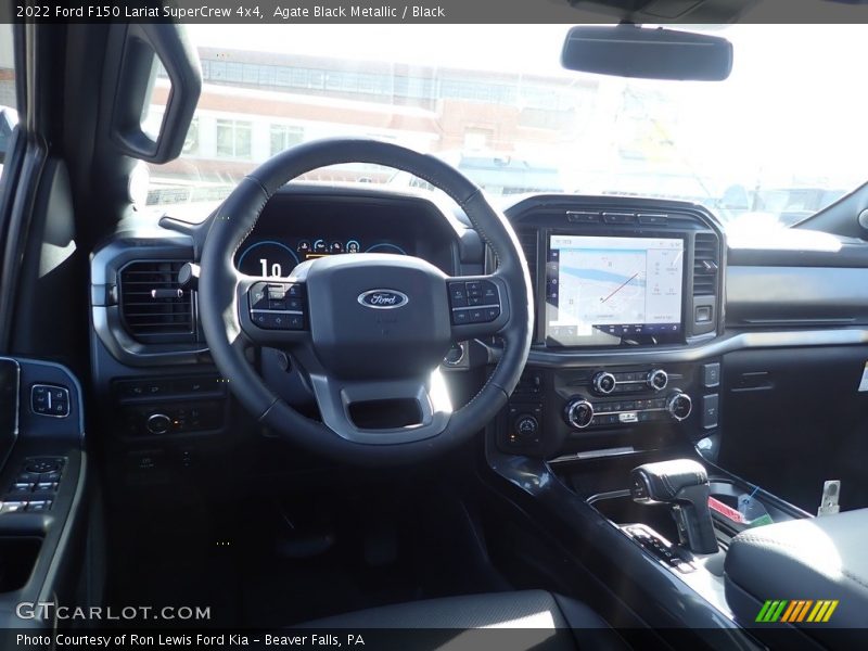 Agate Black Metallic / Black 2022 Ford F150 Lariat SuperCrew 4x4