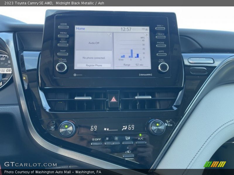 Midnight Black Metallic / Ash 2023 Toyota Camry SE AWD