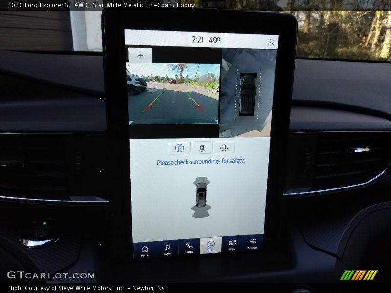 Star White Metallic Tri-Coat / Ebony 2020 Ford Explorer ST 4WD
