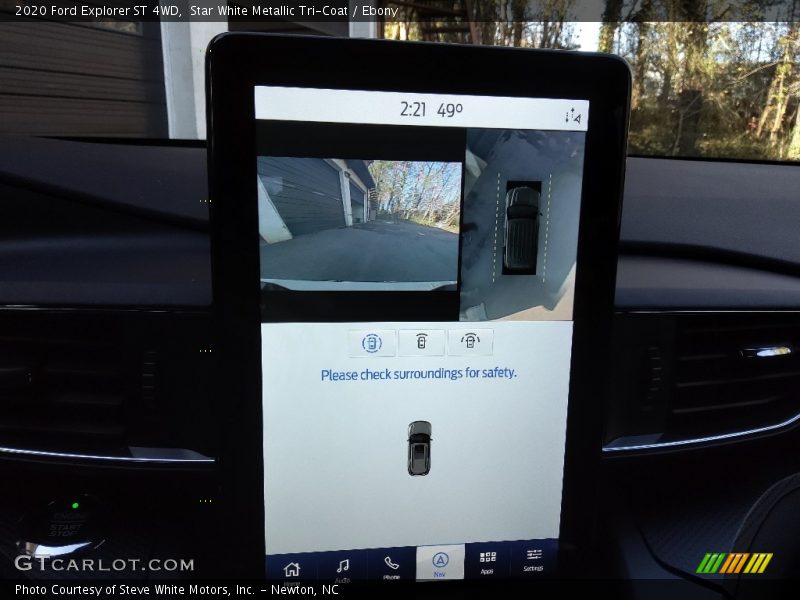 Star White Metallic Tri-Coat / Ebony 2020 Ford Explorer ST 4WD