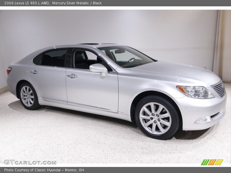 Mercury Silver Metallic / Black 2009 Lexus LS 460 L AWD