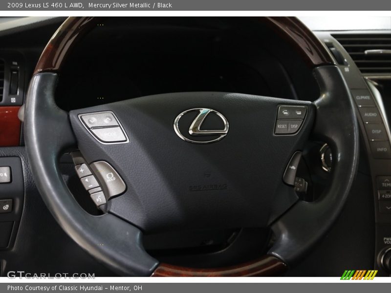 Mercury Silver Metallic / Black 2009 Lexus LS 460 L AWD
