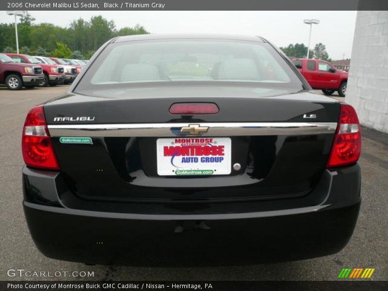 Black / Titanium Gray 2006 Chevrolet Malibu LS Sedan