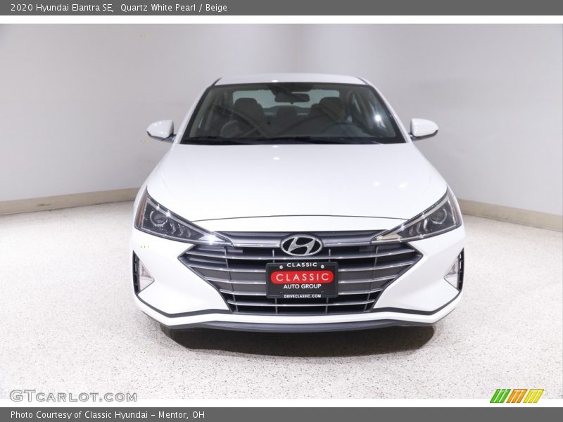 Quartz White Pearl / Beige 2020 Hyundai Elantra SE