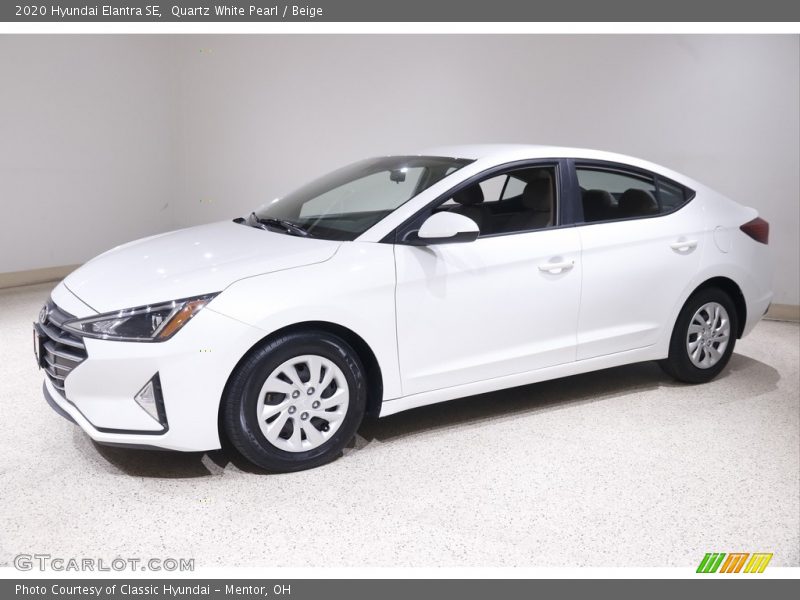 Quartz White Pearl / Beige 2020 Hyundai Elantra SE
