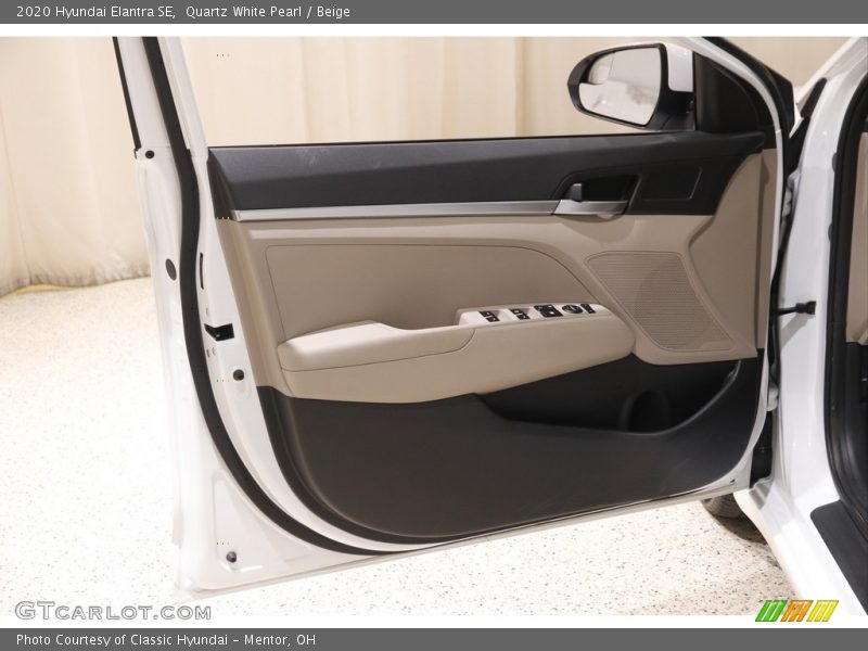 Quartz White Pearl / Beige 2020 Hyundai Elantra SE