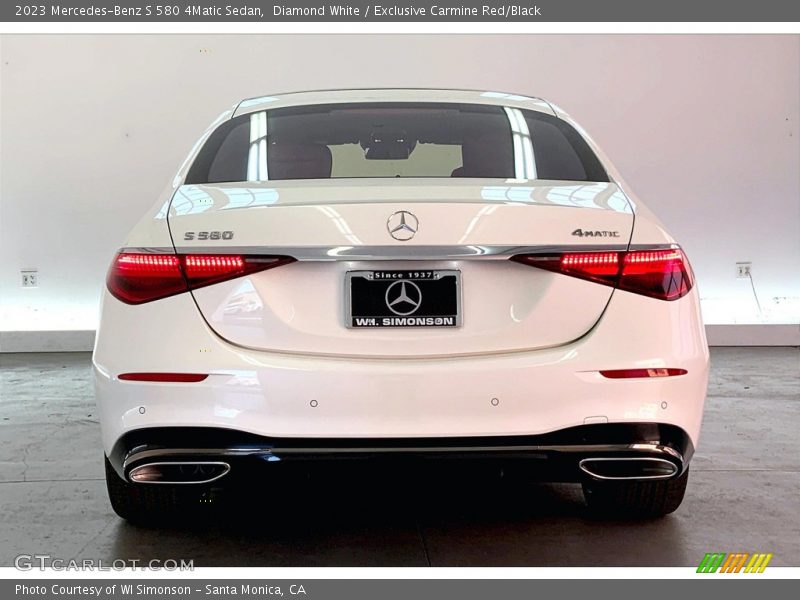 Diamond White / Exclusive Carmine Red/Black 2023 Mercedes-Benz S 580 4Matic Sedan