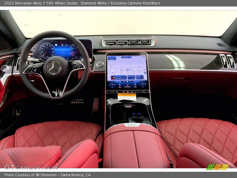 Diamond White / Exclusive Carmine Red/Black 2023 Mercedes-Benz S 580 4Matic Sedan