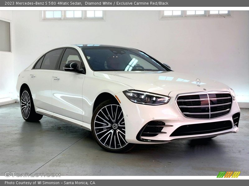 Diamond White / Exclusive Carmine Red/Black 2023 Mercedes-Benz S 580 4Matic Sedan