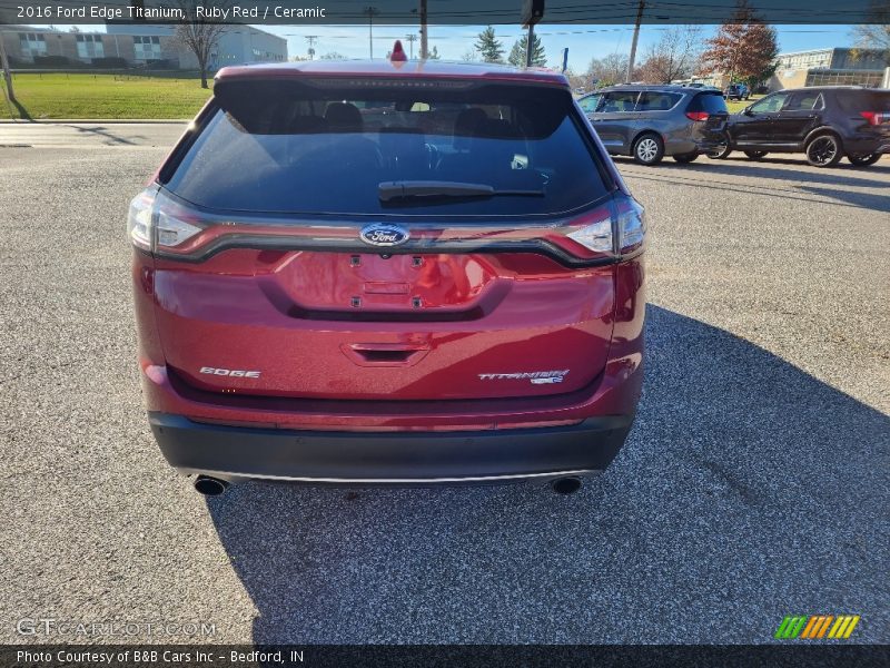 Ruby Red / Ceramic 2016 Ford Edge Titanium