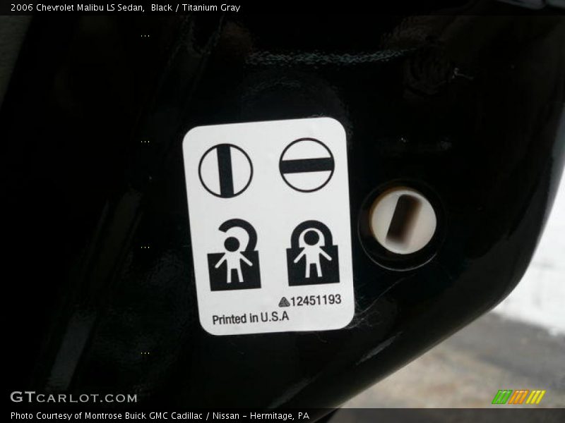 Black / Titanium Gray 2006 Chevrolet Malibu LS Sedan
