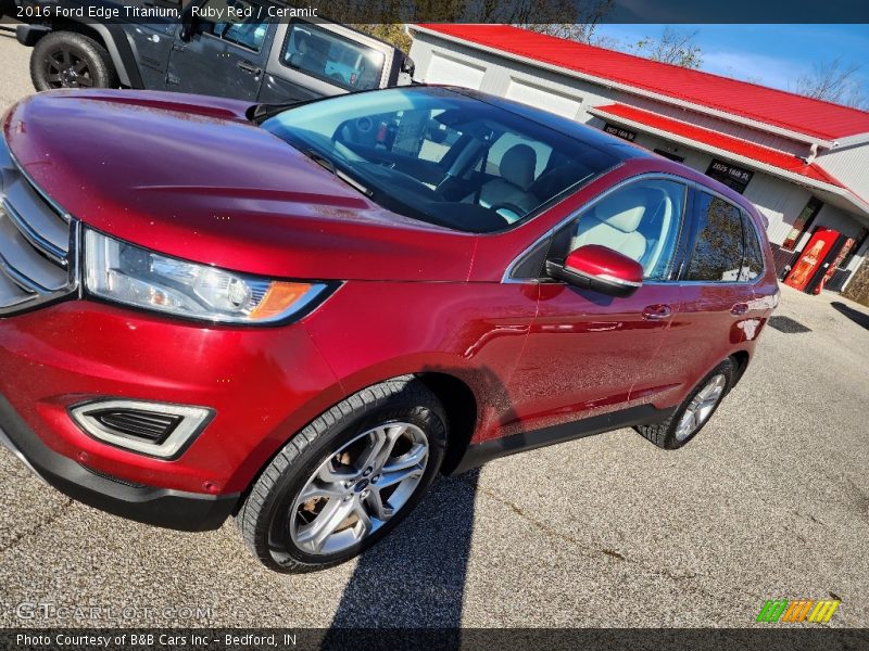 Ruby Red / Ceramic 2016 Ford Edge Titanium