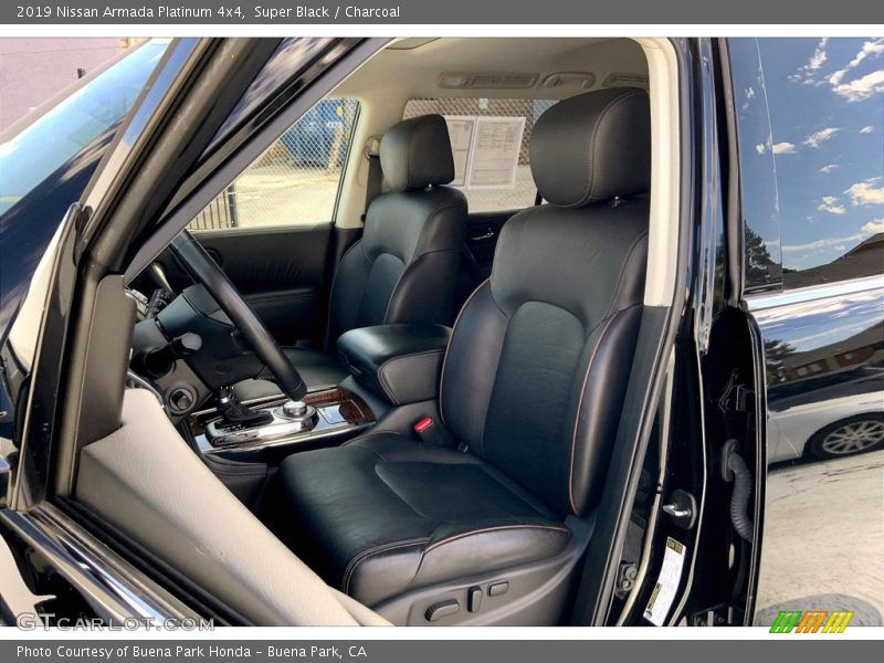 Front Seat of 2019 Armada Platinum 4x4