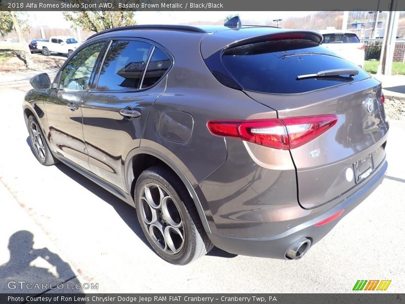 Basalto Brown Metallic / Black/Black 2018 Alfa Romeo Stelvio Sport AWD