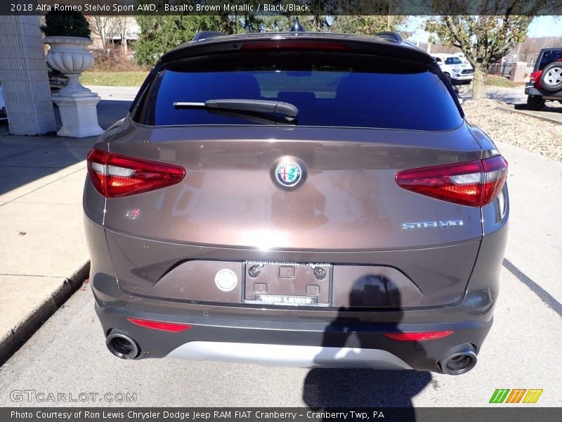 Basalto Brown Metallic / Black/Black 2018 Alfa Romeo Stelvio Sport AWD