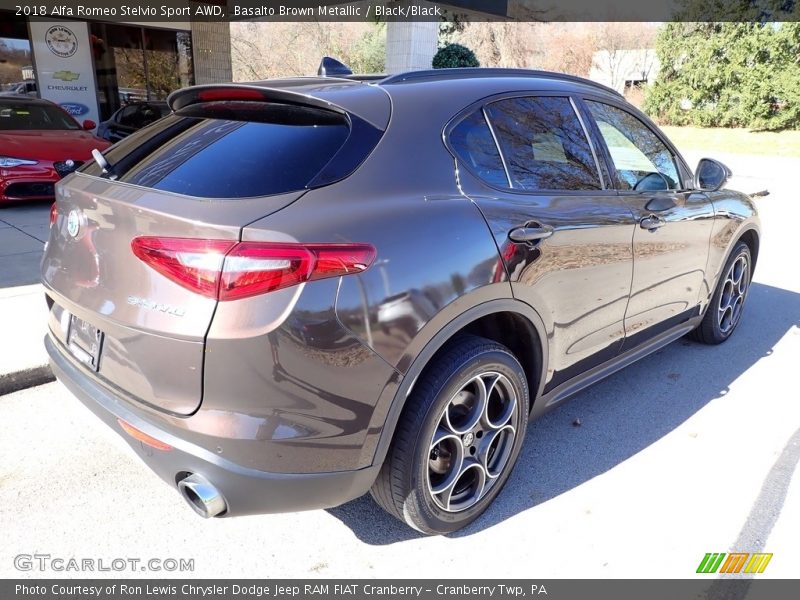Basalto Brown Metallic / Black/Black 2018 Alfa Romeo Stelvio Sport AWD