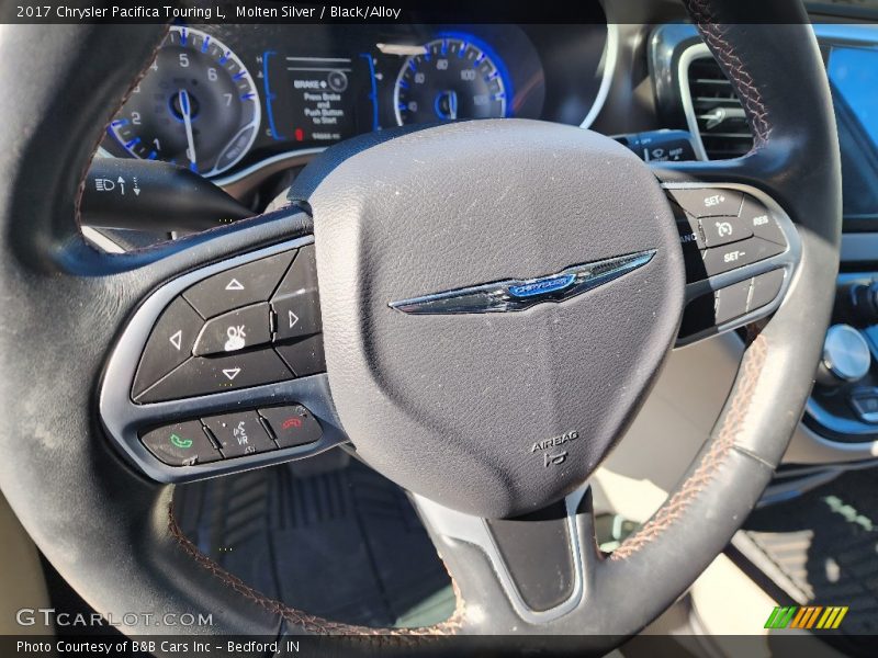 Molten Silver / Black/Alloy 2017 Chrysler Pacifica Touring L