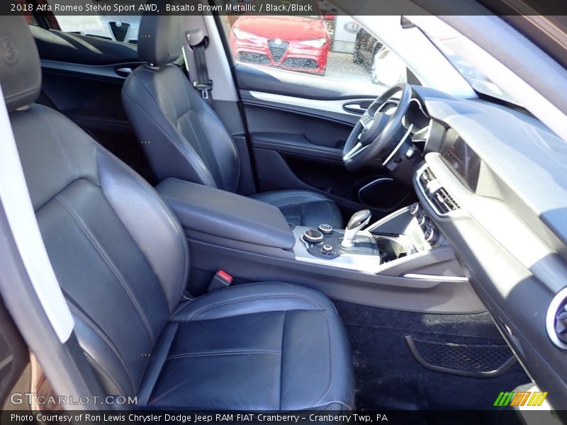 Basalto Brown Metallic / Black/Black 2018 Alfa Romeo Stelvio Sport AWD