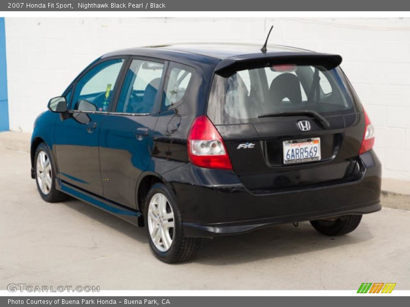 Nighthawk Black Pearl / Black 2007 Honda Fit Sport