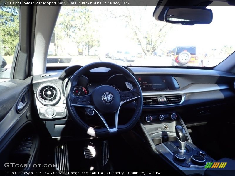 Basalto Brown Metallic / Black/Black 2018 Alfa Romeo Stelvio Sport AWD