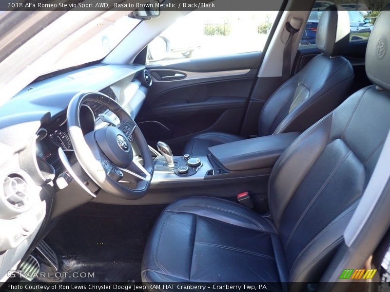 Basalto Brown Metallic / Black/Black 2018 Alfa Romeo Stelvio Sport AWD