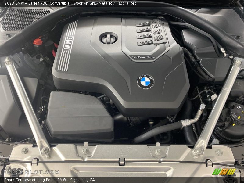 Brooklyn Gray Metallic / Tacora Red 2023 BMW 4 Series 430i Convertible