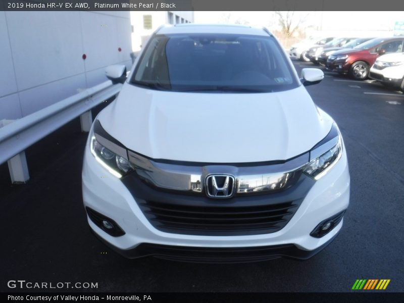 Platinum White Pearl / Black 2019 Honda HR-V EX AWD