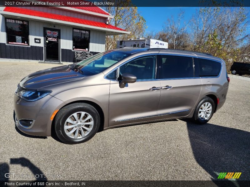 Molten Silver / Black/Alloy 2017 Chrysler Pacifica Touring L