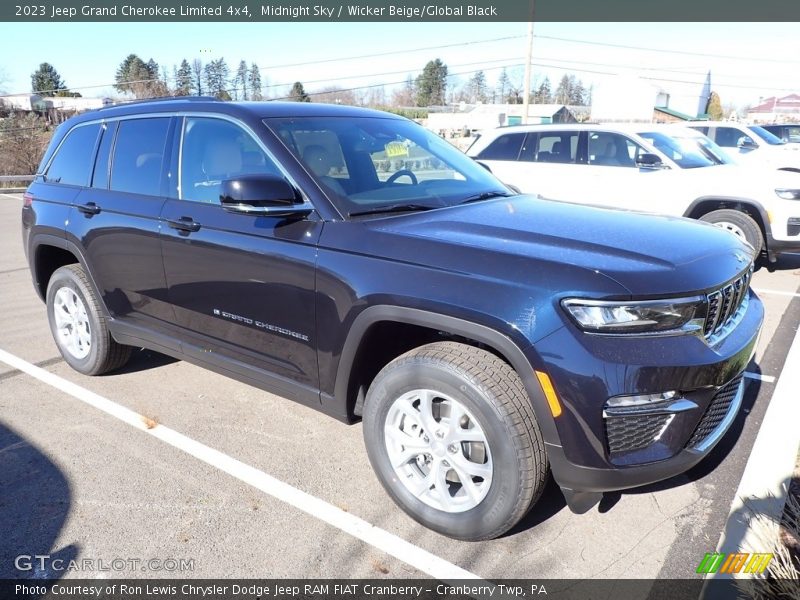 Midnight Sky / Wicker Beige/Global Black 2023 Jeep Grand Cherokee Limited 4x4