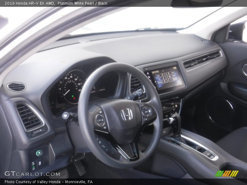 Platinum White Pearl / Black 2019 Honda HR-V EX AWD