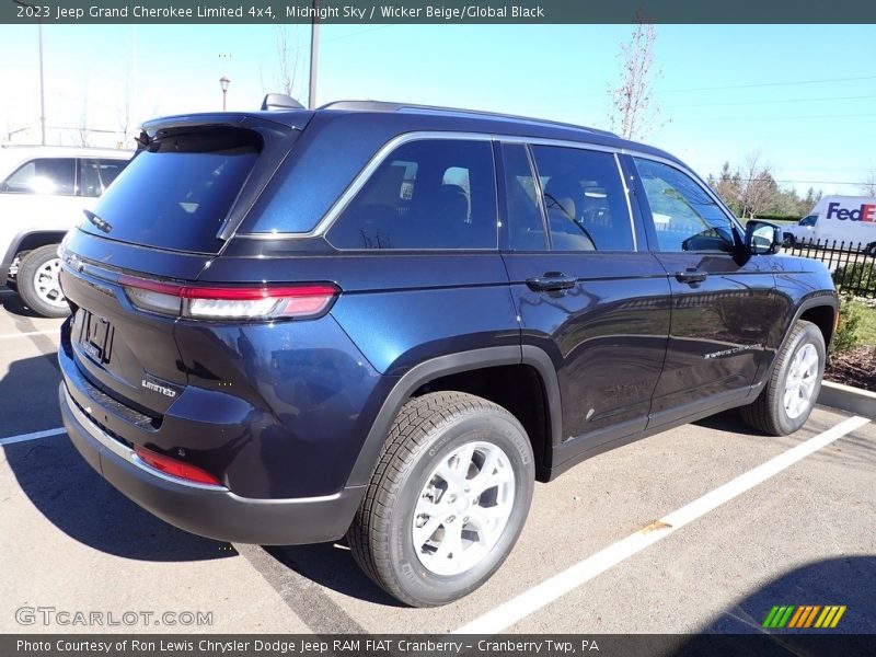 Midnight Sky / Wicker Beige/Global Black 2023 Jeep Grand Cherokee Limited 4x4