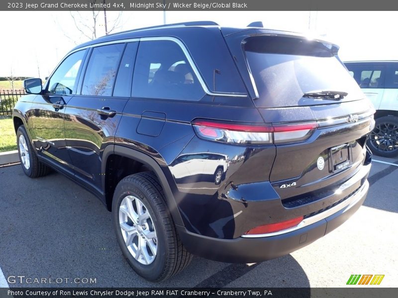 Midnight Sky / Wicker Beige/Global Black 2023 Jeep Grand Cherokee Limited 4x4