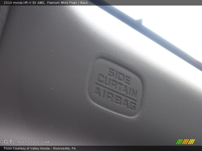 Platinum White Pearl / Black 2019 Honda HR-V EX AWD