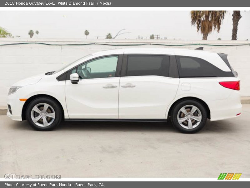 White Diamond Pearl / Mocha 2018 Honda Odyssey EX-L