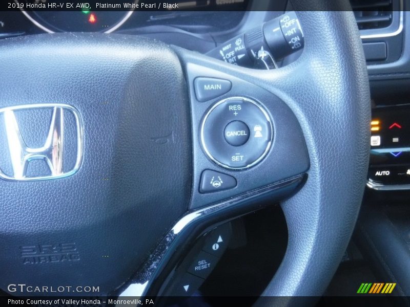 Platinum White Pearl / Black 2019 Honda HR-V EX AWD