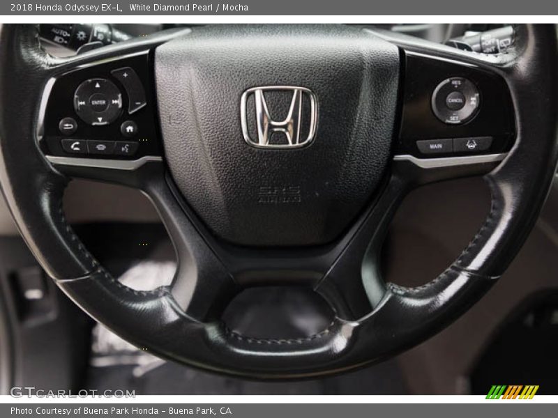 White Diamond Pearl / Mocha 2018 Honda Odyssey EX-L