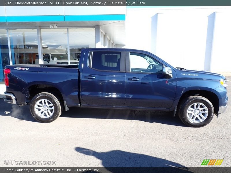 Northsky Blue Metallic / Jet Black 2022 Chevrolet Silverado 1500 LT Crew Cab 4x4