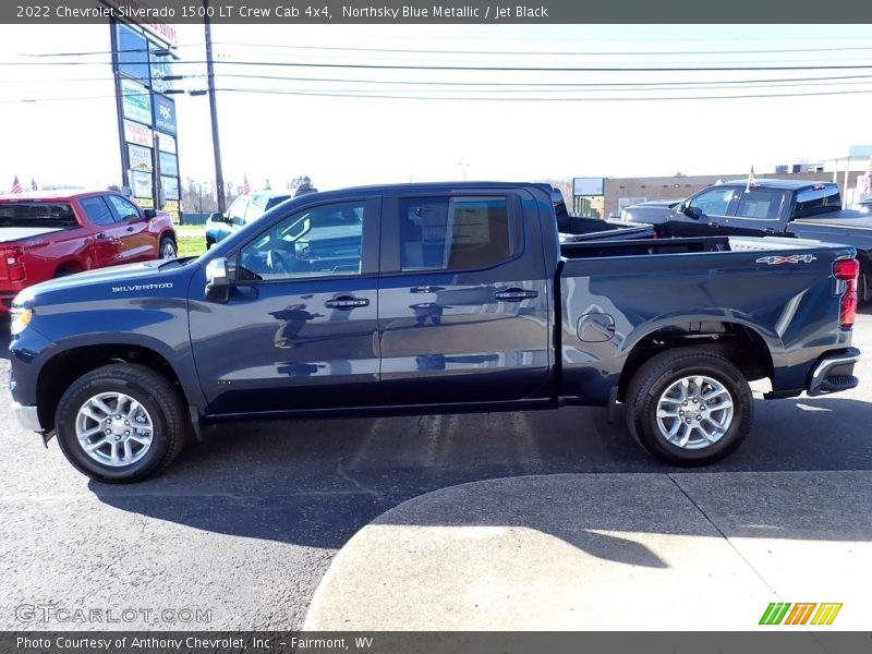 Northsky Blue Metallic / Jet Black 2022 Chevrolet Silverado 1500 LT Crew Cab 4x4