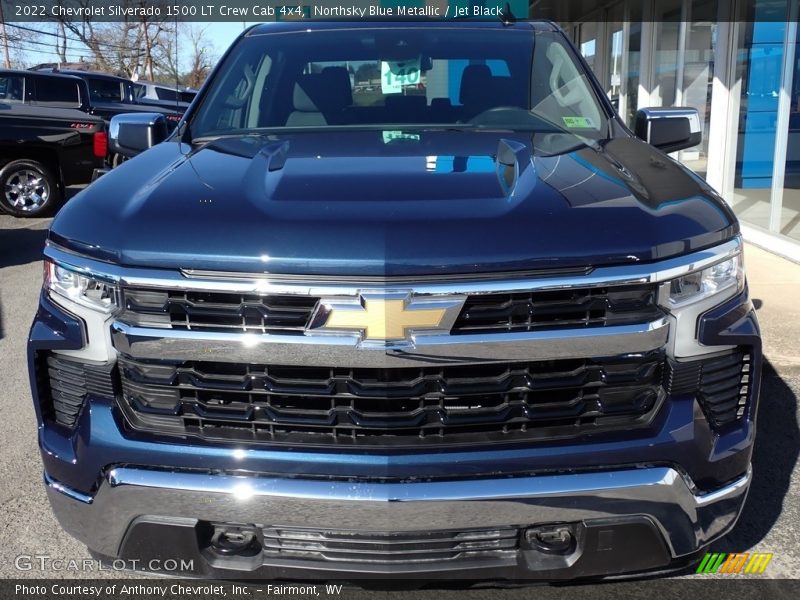 Northsky Blue Metallic / Jet Black 2022 Chevrolet Silverado 1500 LT Crew Cab 4x4