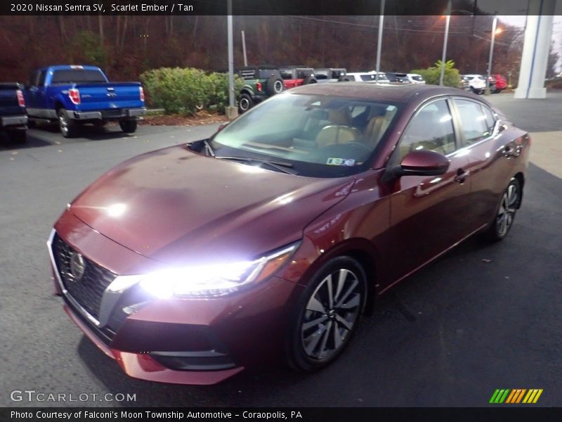 Scarlet Ember / Tan 2020 Nissan Sentra SV